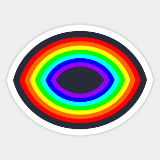 Ellipse Double Rainbows Sticker